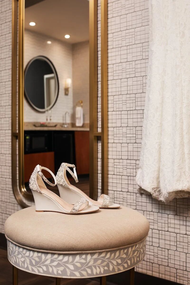 Wedding day details laid out in the Wedding Suite